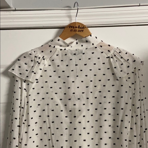 Zara | Tops | Zara Polka Dot Embroidered Top | Poshmark